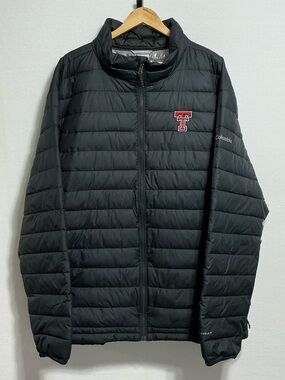 Columbia Powder Lite Puffer Jacket Texas Tech Red Raiders Men’s 3X Black